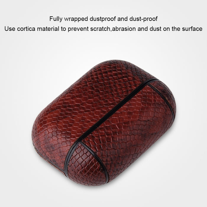 Estuche protector de cuero PU con textura de piel de serpiente anticaída con mosquetón
