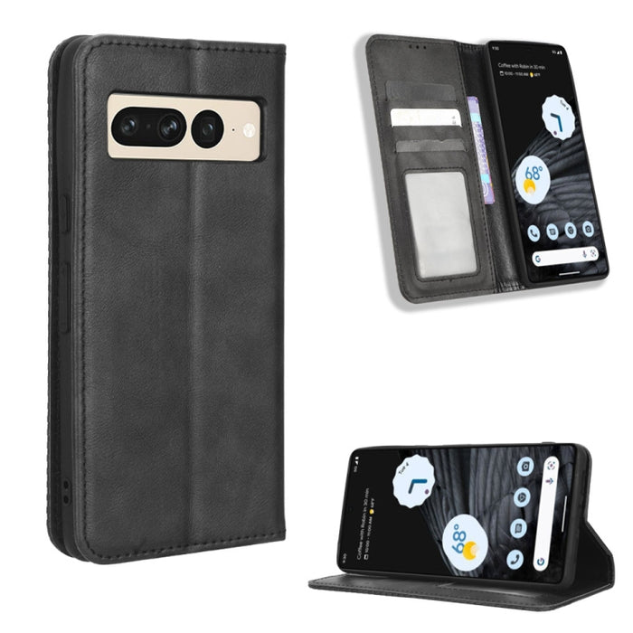 Caja de teléfono de cuero con textura retro con hebilla magnética, For Realme C33 4G, For T-Mobile Revvl 6 5G, For T-Mobile REVVL 6 Pro 5G, For vivo V25 5G /  X80 Lite, For vivo V25 Pro / S15 Pro, For vivo Y35 4G / Y22s 4G / Y22 4G 2022                ...