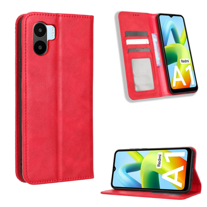 Caja de teléfono de cuero con textura retro con hebilla magnética, For Realme C33 4G, For T-Mobile Revvl 6 5G, For T-Mobile REVVL 6 Pro 5G, For vivo V25 5G /  X80 Lite, For vivo V25 Pro / S15 Pro, For vivo Y35 4G / Y22s 4G / Y22 4G 2022                ...