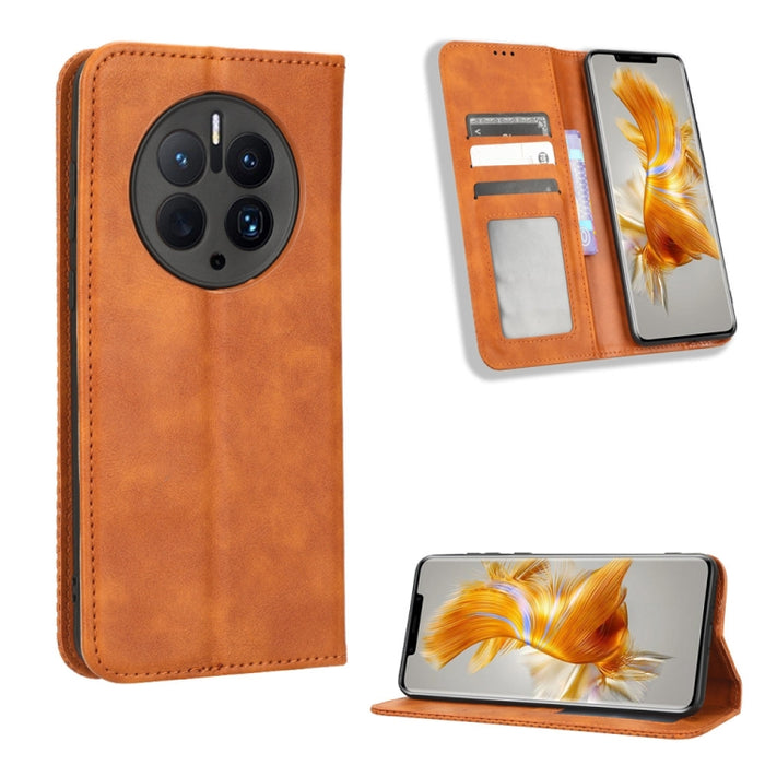 Caja de teléfono de cuero con textura retro con hebilla magnética, For Realme C33 4G, For T-Mobile Revvl 6 5G, For T-Mobile REVVL 6 Pro 5G, For vivo V25 5G /  X80 Lite, For vivo V25 Pro / S15 Pro, For vivo Y35 4G / Y22s 4G / Y22 4G 2022                ...