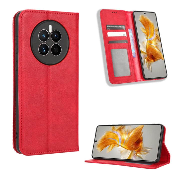 Caja de teléfono de cuero con textura retro con hebilla magnética, For Realme C33 4G, For T-Mobile Revvl 6 5G, For T-Mobile REVVL 6 Pro 5G, For vivo V25 5G /  X80 Lite, For vivo V25 Pro / S15 Pro, For vivo Y35 4G / Y22s 4G / Y22 4G 2022                ...
