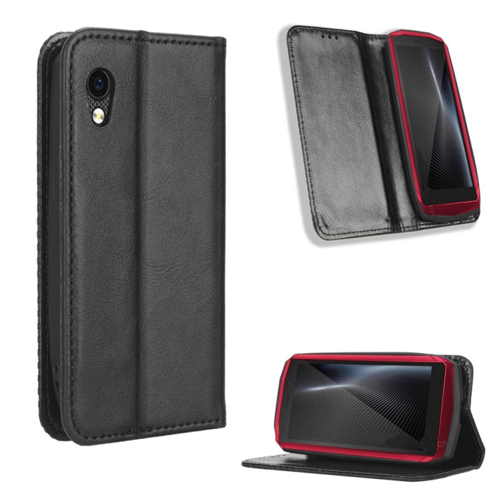 Caja de teléfono de cuero con textura retro con hebilla magnética, For Realme C33 4G, For T-Mobile Revvl 6 5G, For T-Mobile REVVL 6 Pro 5G, For vivo V25 5G /  X80 Lite, For vivo V25 Pro / S15 Pro, For vivo Y35 4G / Y22s 4G / Y22 4G 2022                ...