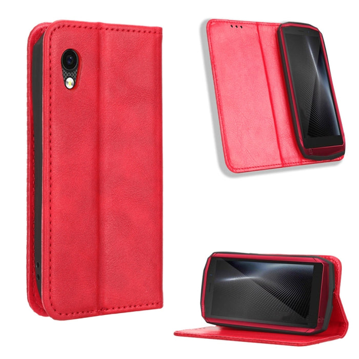 Caja de teléfono de cuero con textura retro con hebilla magnética, For Sony Xperia 5 IV, For Sharp Aquos Sense7 Plus, For iPhone 14 Plus, For Sharp Aquos Sense7, For iPhone 14 Pro Max, For Xiaomi 12T / Redmi K50 Ultra, For iPhone 14 Pro                ...