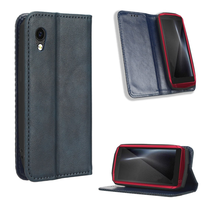 Caja de teléfono de cuero con textura retro con hebilla magnética, For Sony Xperia 5 IV, For Sharp Aquos Sense7 Plus, For iPhone 14 Plus, For Sharp Aquos Sense7, For iPhone 14 Pro Max, For Xiaomi 12T / Redmi K50 Ultra, For iPhone 14 Pro                ...