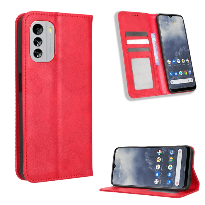 Caja de teléfono de cuero con textura retro con hebilla magnética, For Realme C33 4G, For T-Mobile Revvl 6 5G, For T-Mobile REVVL 6 Pro 5G, For vivo V25 5G /  X80 Lite, For vivo V25 Pro / S15 Pro, For vivo Y35 4G / Y22s 4G / Y22 4G 2022                ...