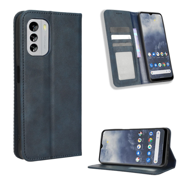 Caja de teléfono de cuero con textura retro con hebilla magnética, For Realme C33 4G, For T-Mobile Revvl 6 5G, For T-Mobile REVVL 6 Pro 5G, For vivo V25 5G /  X80 Lite, For vivo V25 Pro / S15 Pro, For vivo Y35 4G / Y22s 4G / Y22 4G 2022                ...