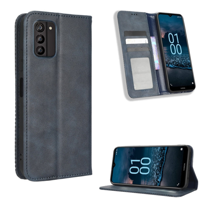Caja de teléfono de cuero con textura retro con hebilla magnética, For Realme C33 4G, For T-Mobile Revvl 6 5G, For T-Mobile REVVL 6 Pro 5G, For vivo V25 5G /  X80 Lite, For vivo V25 Pro / S15 Pro, For vivo Y35 4G / Y22s 4G / Y22 4G 2022                ...