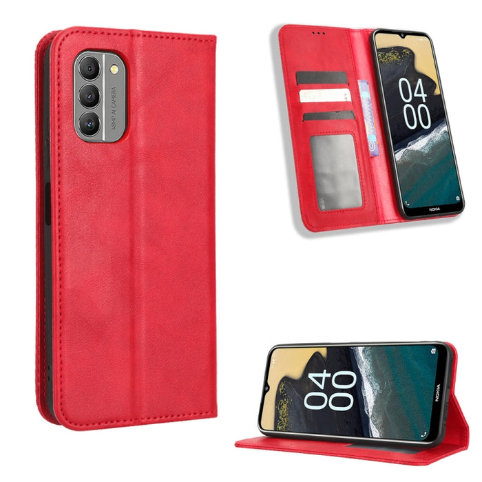 Caja de teléfono de cuero con textura retro con hebilla magnética, For Realme C33 4G, For T-Mobile Revvl 6 5G, For T-Mobile REVVL 6 Pro 5G, For vivo V25 5G /  X80 Lite, For vivo V25 Pro / S15 Pro, For vivo Y35 4G / Y22s 4G / Y22 4G 2022                ...