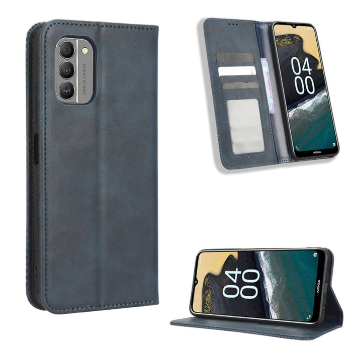 Caja de teléfono de cuero con textura retro con hebilla magnética, For Realme C33 4G, For T-Mobile Revvl 6 5G, For T-Mobile REVVL 6 Pro 5G, For vivo V25 5G /  X80 Lite, For vivo V25 Pro / S15 Pro, For vivo Y35 4G / Y22s 4G / Y22 4G 2022                ...