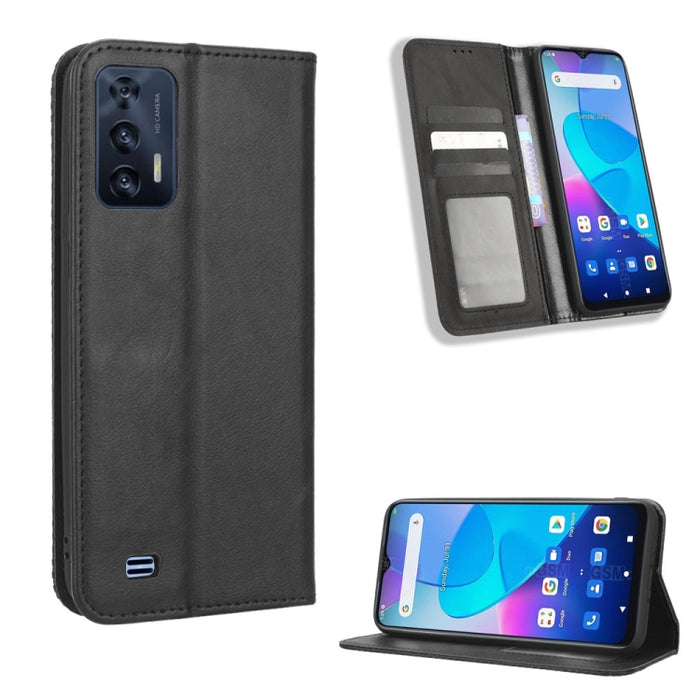 Caja de teléfono de cuero con textura retro con hebilla magnética, For Realme C33 4G, For T-Mobile Revvl 6 5G, For T-Mobile REVVL 6 Pro 5G, For vivo V25 5G /  X80 Lite, For vivo V25 Pro / S15 Pro, For vivo Y35 4G / Y22s 4G / Y22 4G 2022                ...