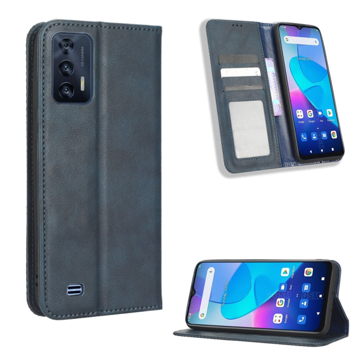 Caja de teléfono de cuero con textura retro con hebilla magnética, For Realme C33 4G, For T-Mobile Revvl 6 5G, For T-Mobile REVVL 6 Pro 5G, For vivo V25 5G /  X80 Lite, For vivo V25 Pro / S15 Pro, For vivo Y35 4G / Y22s 4G / Y22 4G 2022                ...