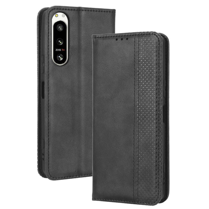 Caja de teléfono de cuero con textura retro con hebilla magnética, For Sony Xperia 5 IV, For Sharp Aquos Sense7 Plus, For iPhone 14 Plus, For Sharp Aquos Sense7, For iPhone 14 Pro Max, For Xiaomi 12T / Redmi K50 Ultra, For iPhone 14 Pro                ...