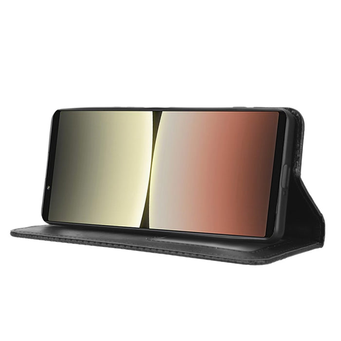 Caja de teléfono de cuero con textura retro con hebilla magnética, For Sony Xperia 5 IV, For Sharp Aquos Sense7 Plus, For iPhone 14 Plus, For Sharp Aquos Sense7, For iPhone 14 Pro Max, For Xiaomi 12T / Redmi K50 Ultra, For iPhone 14 Pro                ...