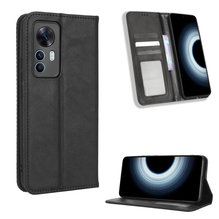Caja de teléfono de cuero con textura retro con hebilla magnética, For Samsung Galaxy A23e / A23s / A23 5G JP, For Sony Xperia 5 IV, For Sharp Aquos Sense7 Plus, For iPhone 14 Plus, For Sharp Aquos Sense7, For iPhone 14 Pro Max                         ...