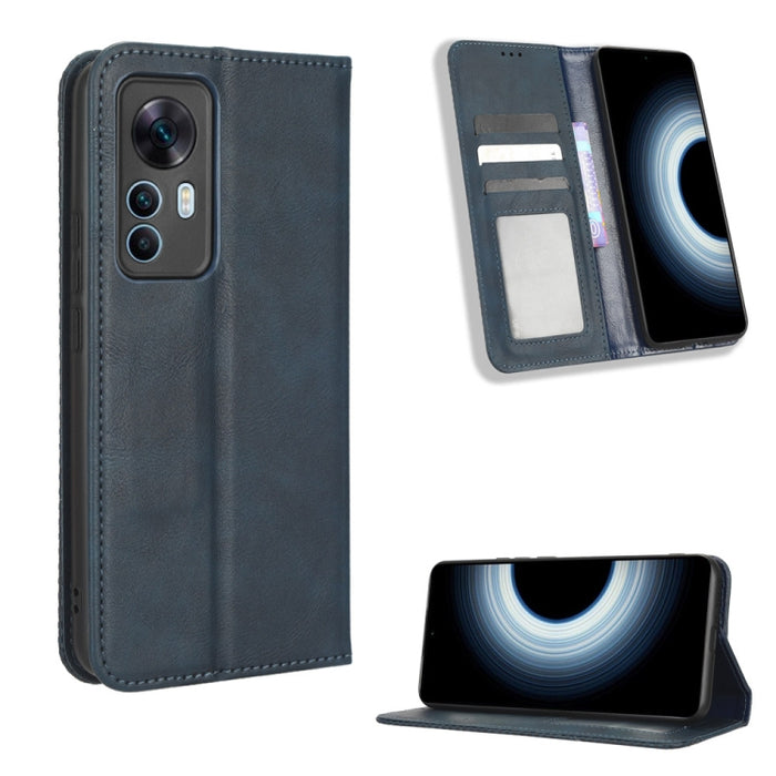 Caja de teléfono de cuero con textura retro con hebilla magnética, For Samsung Galaxy A23e / A23s / A23 5G JP, For Sony Xperia 5 IV, For Sharp Aquos Sense7 Plus, For iPhone 14 Plus, For Sharp Aquos Sense7, For iPhone 14 Pro Max                         ...