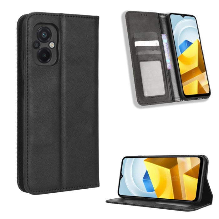 Caja de teléfono de cuero con textura retro con hebilla magnética, For Samsung Galaxy A23e / A23s / A23 5G JP, For Sony Xperia 5 IV, For Sharp Aquos Sense7 Plus, For iPhone 14 Plus, For Sharp Aquos Sense7, For iPhone 14 Pro Max                         ...