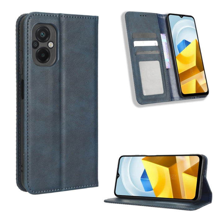 Caja de teléfono de cuero con textura retro con hebilla magnética, For Samsung Galaxy A23e / A23s / A23 5G JP, For Sony Xperia 5 IV, For Sharp Aquos Sense7 Plus, For iPhone 14 Plus, For Sharp Aquos Sense7, For iPhone 14 Pro Max                         ...