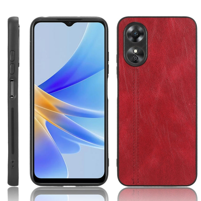 Coser vaca patrón piel PC + PU + TPU caja del teléfono, For OPPO A17, For Xiaomi Redmi A1, For Honor X8 5G/X6 5G/Play6C, For Samsung Galaxy A04 4G, For Xiaomi Poco M4 5G, For Xiaomi Poco M5 4G