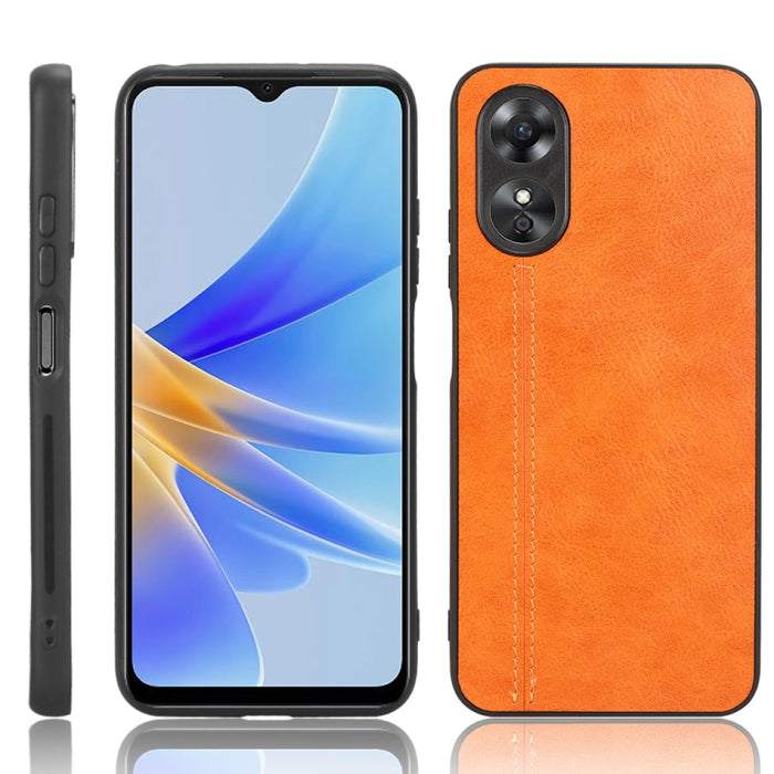 Coser vaca patrón piel PC + PU + TPU caja del teléfono, For OPPO A17, For Xiaomi Redmi A1, For Honor X8 5G/X6 5G/Play6C, For Samsung Galaxy A04 4G, For Xiaomi Poco M4 5G, For Xiaomi Poco M5 4G
