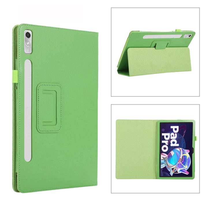Estuche para tableta de cuero con textura Litchi con soporte, For Lenovo Tab P11 Pro Gen 2, For Xiaomi Pad 5 Pro 12.4
