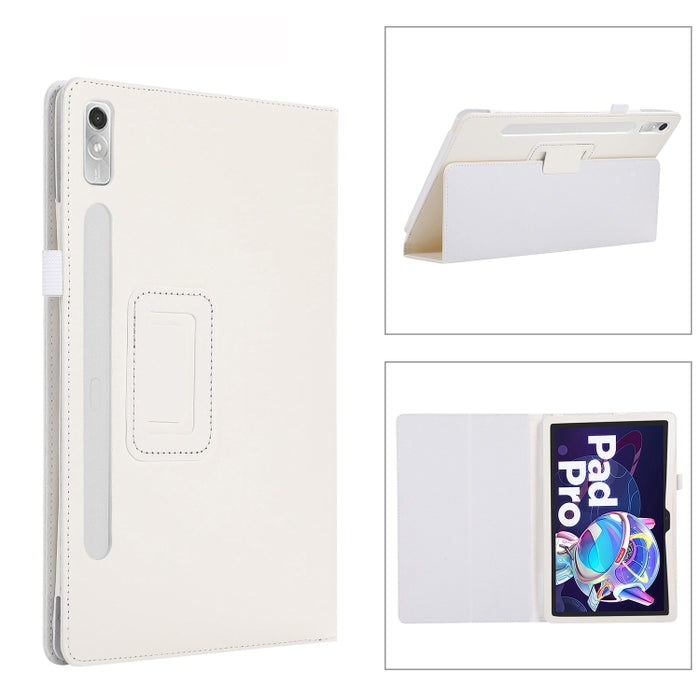 Estuche para tableta de cuero con textura Litchi con soporte, For Lenovo Tab P11 Pro Gen 2, For Xiaomi Pad 5 Pro 12.4