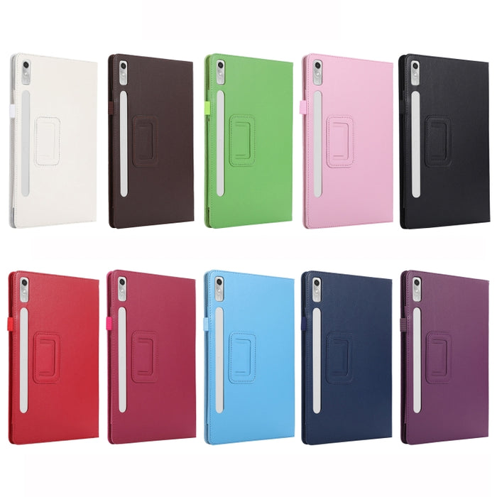 Estuche para tableta de cuero con textura Litchi con soporte, For Lenovo Tab P11 Pro Gen 2, For Xiaomi Pad 5 Pro 12.4