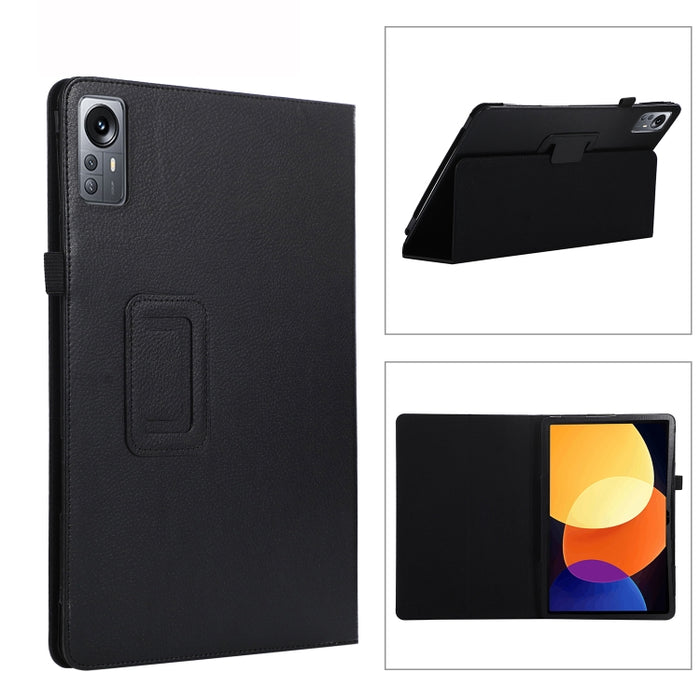 Estuche para tableta de cuero con textura Litchi con soporte, For Lenovo Tab P11 Pro Gen 2, For Xiaomi Pad 5 Pro 12.4