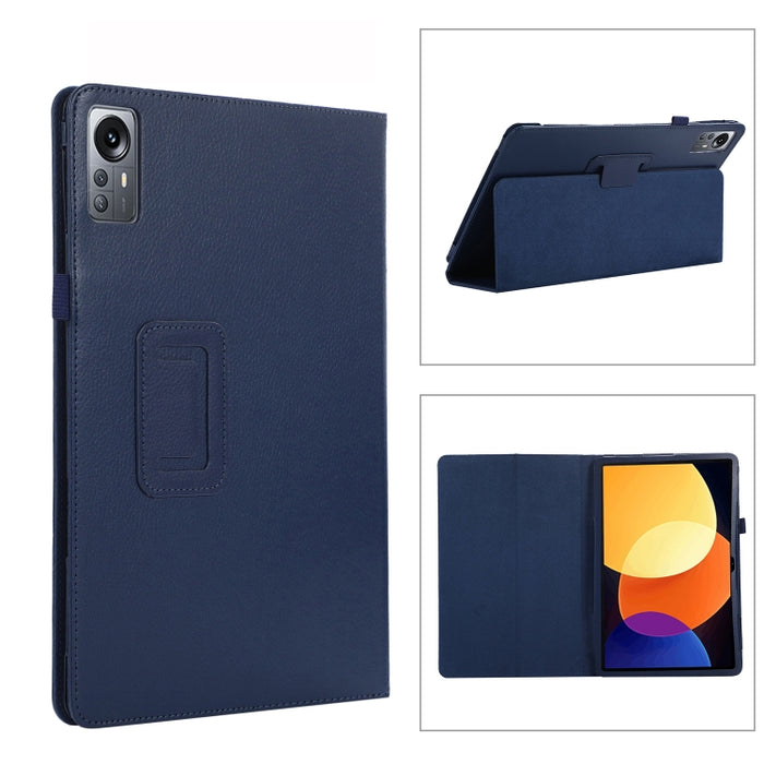 Estuche para tableta de cuero con textura Litchi con soporte, For Lenovo Tab P11 Pro Gen 2, For Xiaomi Pad 5 Pro 12.4
