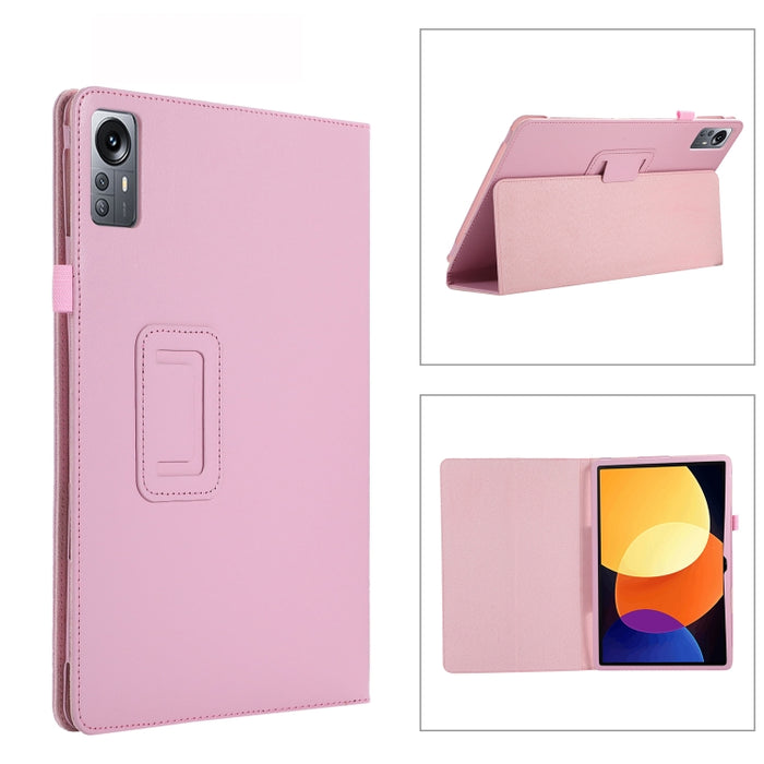 Estuche para tableta de cuero con textura Litchi con soporte, For Lenovo Tab P11 Pro Gen 2, For Xiaomi Pad 5 Pro 12.4