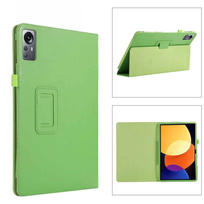 Estuche para tableta de cuero con textura Litchi con soporte, For Lenovo Tab P11 Pro Gen 2, For Xiaomi Pad 5 Pro 12.4