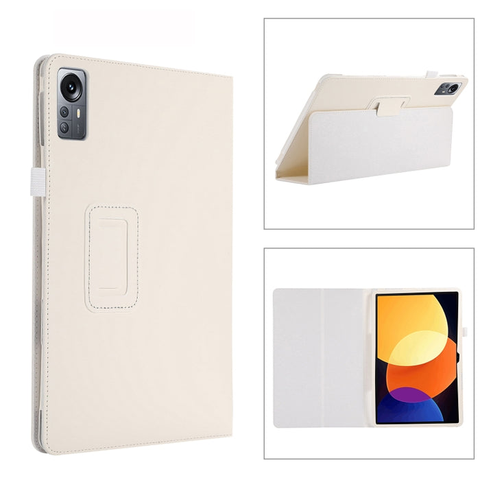 Estuche para tableta de cuero con textura Litchi con soporte, For Lenovo Tab P11 Pro Gen 2, For Xiaomi Pad 5 Pro 12.4