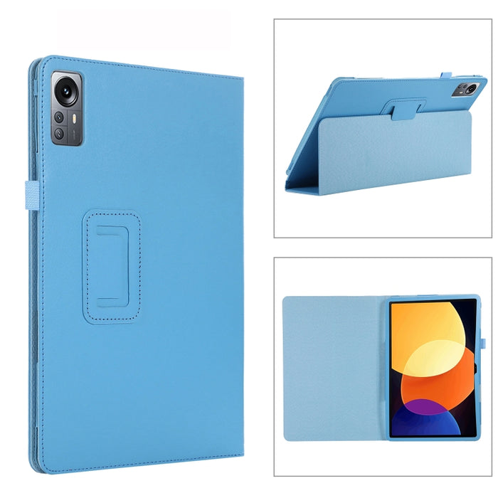 Estuche para tableta de cuero con textura Litchi con soporte, For Lenovo Tab P11 Pro Gen 2, For Xiaomi Pad 5 Pro 12.4