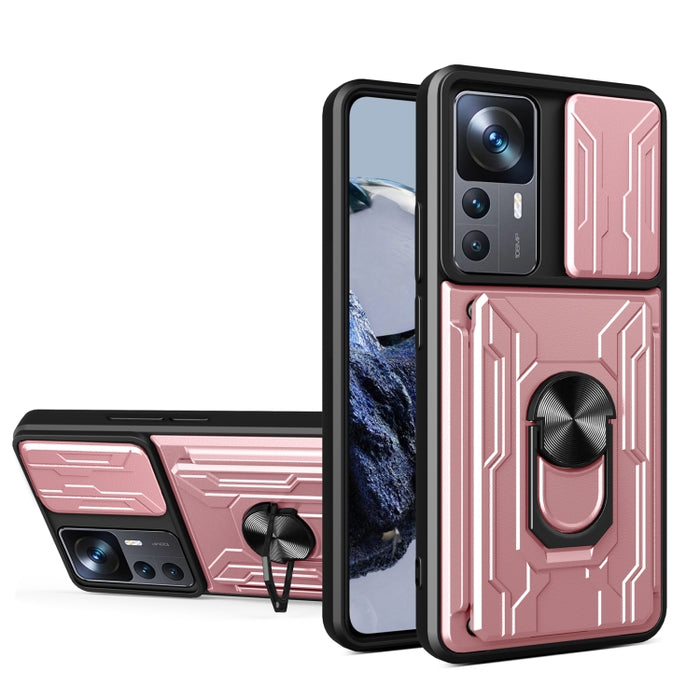 Funda deslizante para teléfono Camshield TPU+PC con ranura para tarjeta, For Xiaomi 12T / 12T Pro / Redmi K50 Ultra