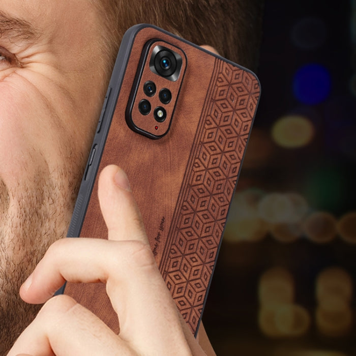 Estuche para teléfono con sensación de piel en relieve AZNS 3D, For Xiaomi Redmi Note 11S/Note 11 Global