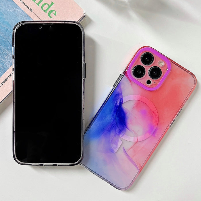 Estuche para teléfono Magsafe laminado de doble cara de mármol