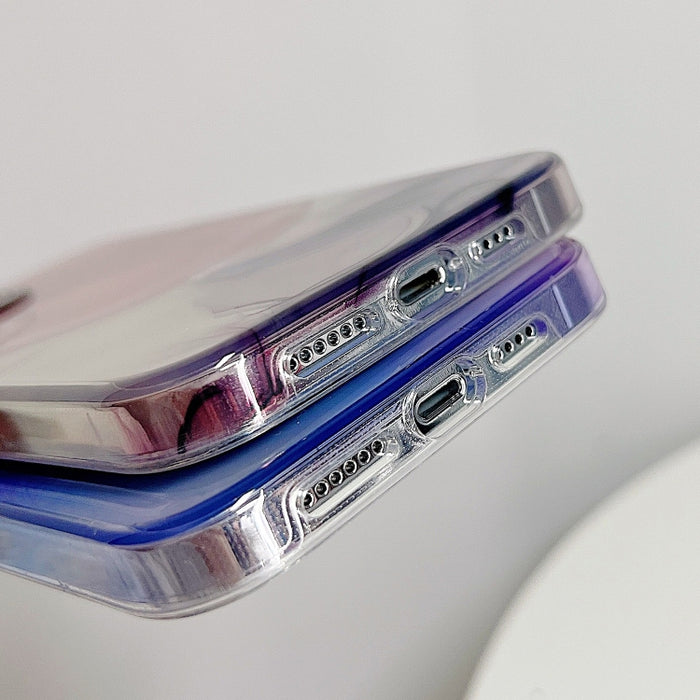 Estuche para teléfono Magsafe laminado de doble cara de mármol