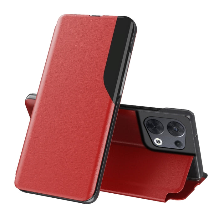 Estuche para teléfono con tapa de cuero con pantalla lateral, For OPPO Reno8, For Honor 70, For Xiaomi Redmi A1, For Xiaomi 12T / 12T Pro / Redmi K50 Ultra