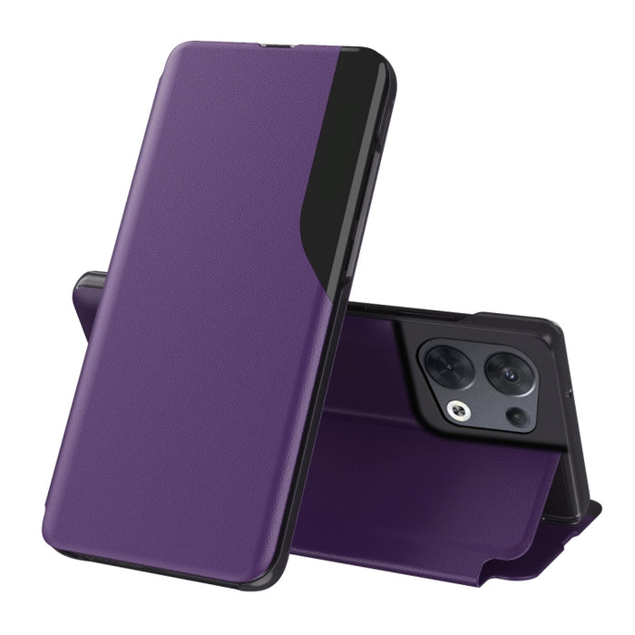Estuche para teléfono con tapa de cuero con pantalla lateral, For OPPO Reno8, For Honor 70, For Xiaomi Redmi A1, For Xiaomi 12T / 12T Pro / Redmi K50 Ultra