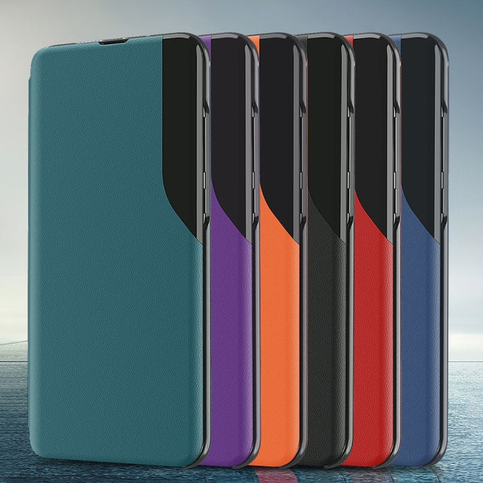 Estuche para teléfono con tapa de cuero con pantalla lateral, For OPPO Reno8, For Honor 70, For Xiaomi Redmi A1, For Xiaomi 12T / 12T Pro / Redmi K50 Ultra