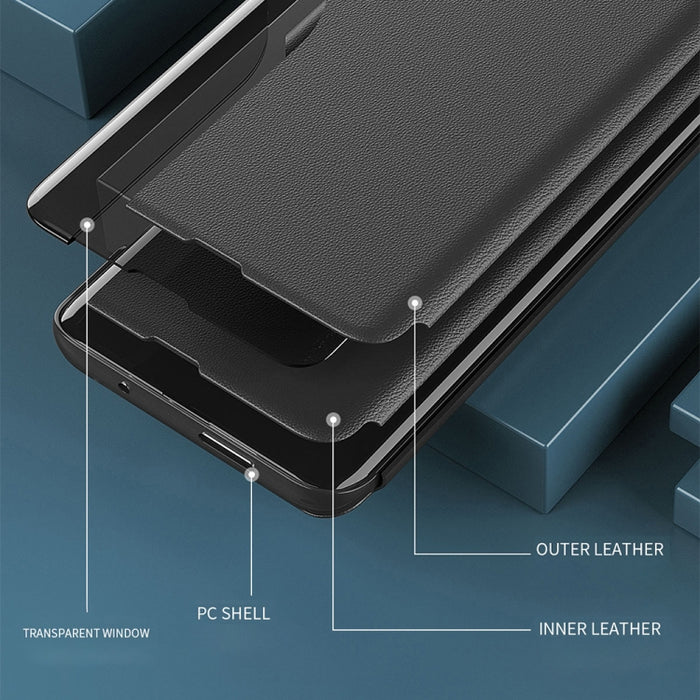 Estuche para teléfono con tapa de cuero con pantalla lateral, For OPPO Reno8, For Honor 70, For Xiaomi Redmi A1, For Xiaomi 12T / 12T Pro / Redmi K50 Ultra