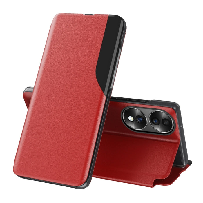 Estuche para teléfono con tapa de cuero con pantalla lateral, For OPPO Reno8, For Honor 70, For Xiaomi Redmi A1, For Xiaomi 12T / 12T Pro / Redmi K50 Ultra