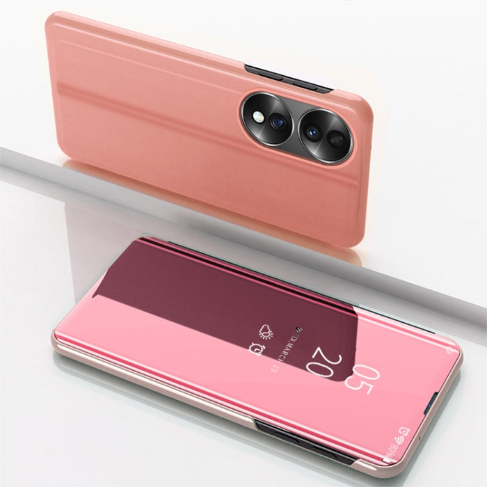 Estuche para teléfono de cuero con tapa horizontal con espejo plateado y soporte, For Honor 70, For Xiaomi Redmi A1, For Xiaomi 12T / 12T Pro / Redmi K50 Ultra