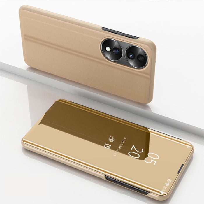 Estuche para teléfono de cuero con tapa horizontal con espejo plateado y soporte, For Honor 70, For Xiaomi Redmi A1, For Xiaomi 12T / 12T Pro / Redmi K50 Ultra