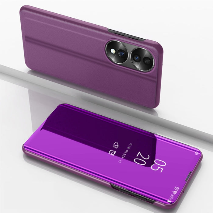 Estuche para teléfono de cuero con tapa horizontal con espejo plateado y soporte, For Honor 70, For Xiaomi Redmi A1, For Xiaomi 12T / 12T Pro / Redmi K50 Ultra