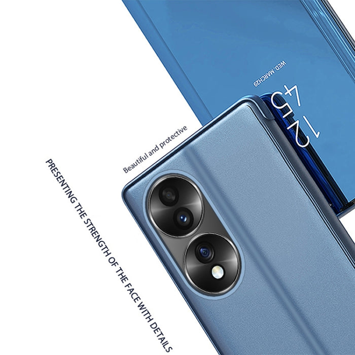 Estuche para teléfono de cuero con tapa horizontal con espejo plateado y soporte, For Honor 70, For Xiaomi Redmi A1, For Xiaomi 12T / 12T Pro / Redmi K50 Ultra