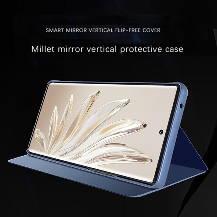 Estuche para teléfono de cuero con tapa horizontal con espejo plateado y soporte, For Honor 70, For Xiaomi Redmi A1, For Xiaomi 12T / 12T Pro / Redmi K50 Ultra