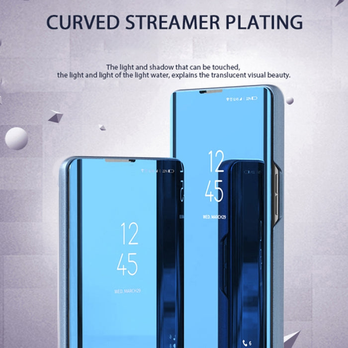 Estuche para teléfono de cuero con tapa horizontal con espejo plateado y soporte, For Honor 70, For Xiaomi Redmi A1, For Xiaomi 12T / 12T Pro / Redmi K50 Ultra