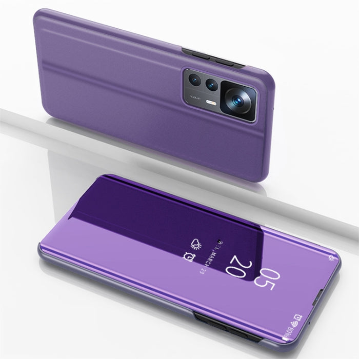 Estuche para teléfono de cuero con tapa horizontal con espejo plateado y soporte, For Honor 70, For Xiaomi Redmi A1, For Xiaomi 12T / 12T Pro / Redmi K50 Ultra