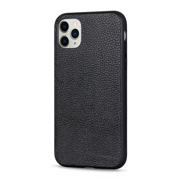 Estuche protector plegable de cuero genuino con textura de Litchi, For iPhone 11, For iPhone 11 Pro Max