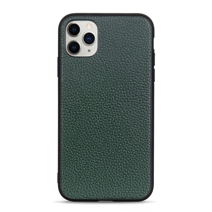 Estuche protector plegable de cuero genuino con textura de Litchi, For iPhone 11, For iPhone 11 Pro Max